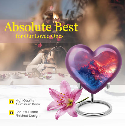 MOUNTAINS Heart Urn