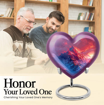 MOUNTAINS Heart Urn
