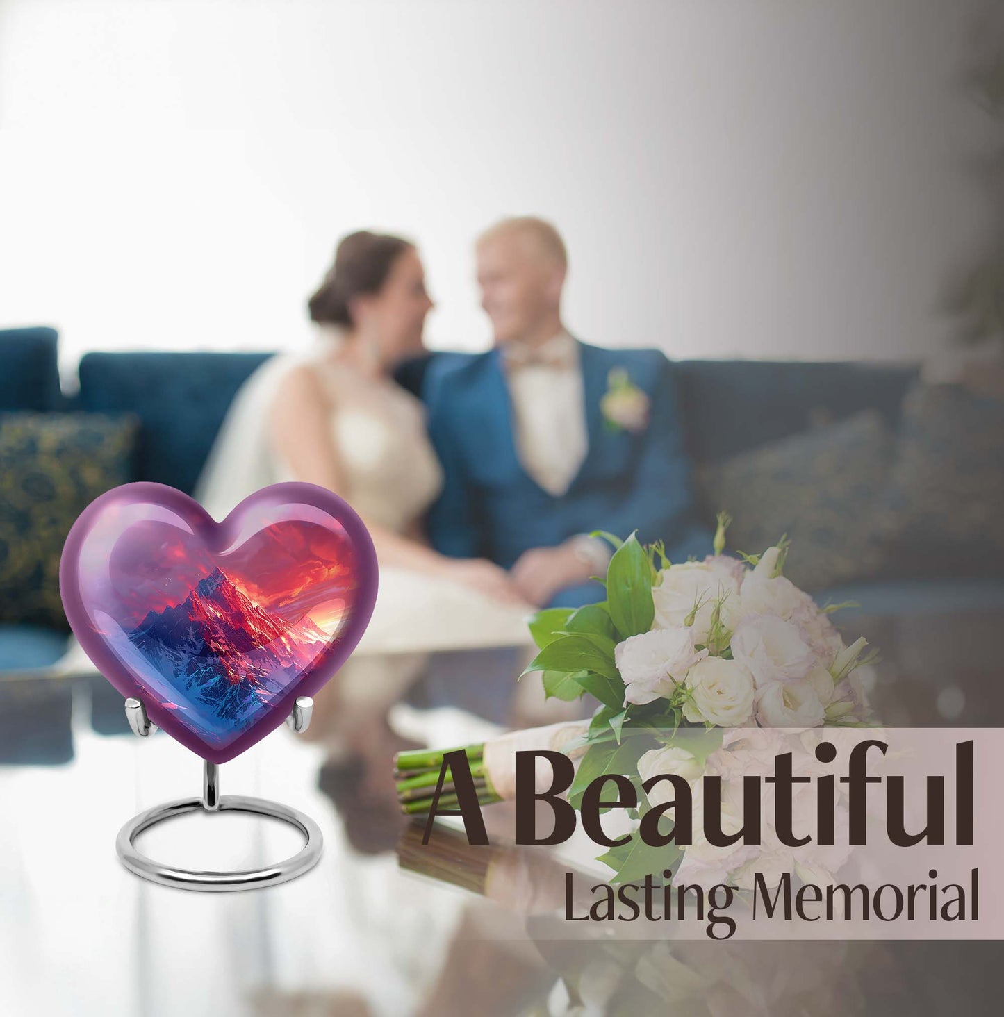 MOUNTAINS Heart Urn