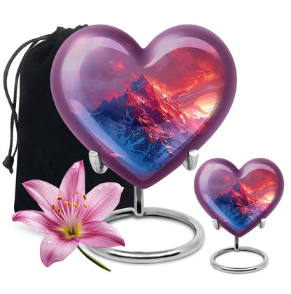 MOUNTAINS Heart Urn