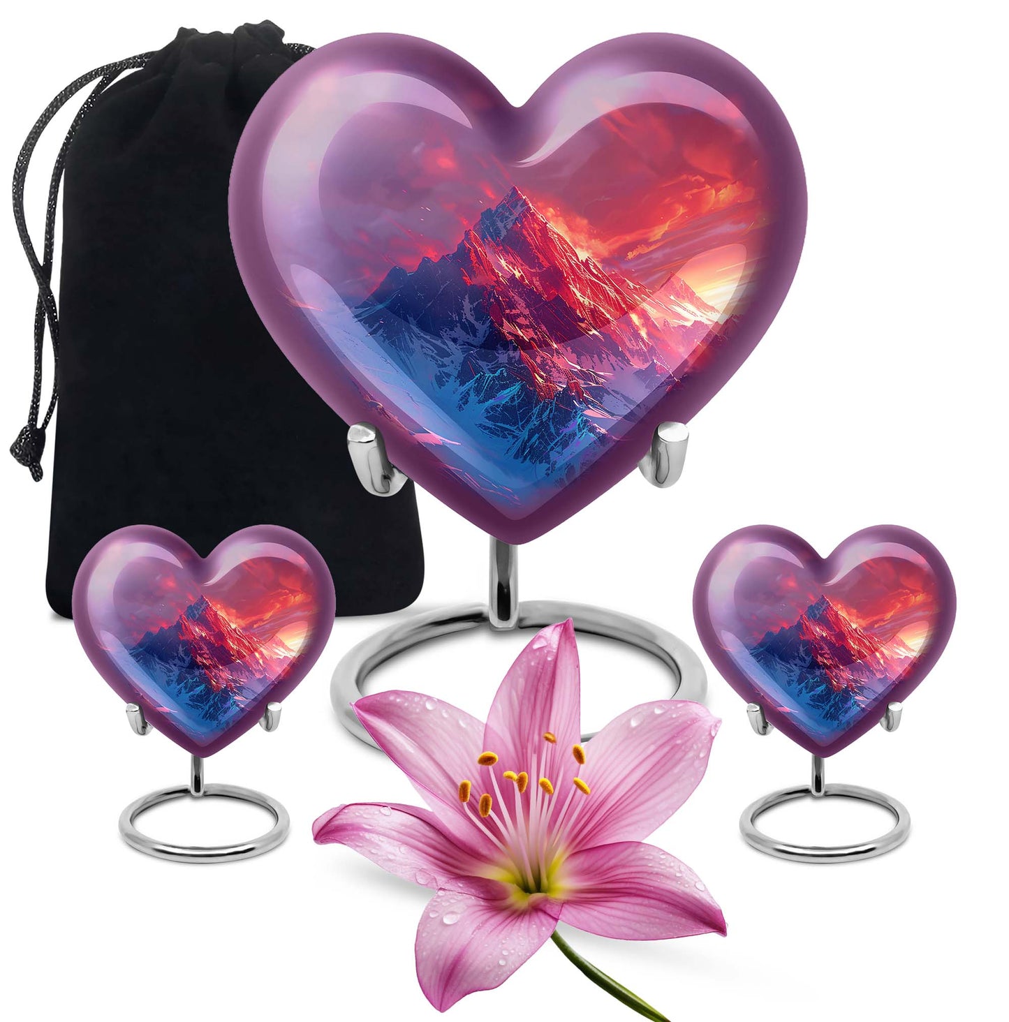 MOUNTAINS Heart Urn