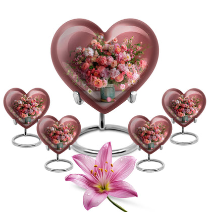 Heart-shaped purple meadow themed
