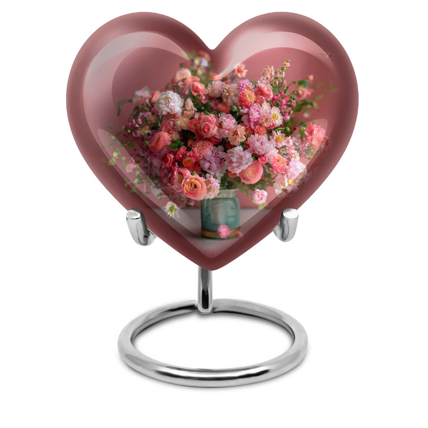Heart-shaped purple meadow themed