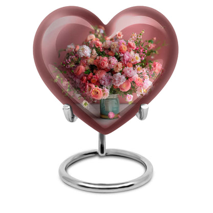 Heart-shaped purple meadow themed