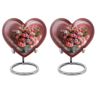 Heart-shaped purple meadow themed
