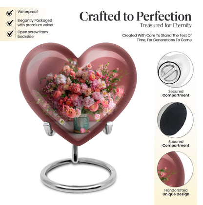 Heart-shaped purple meadow themed