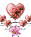 Heart shaped flower Urn for human ashes