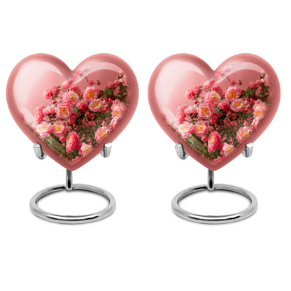 Heart shaped flower Urn for human ashes