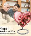 Heart shaped flower Urn for human ashes