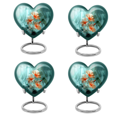 Heart-shaped large flower urn in Purple Meadow 