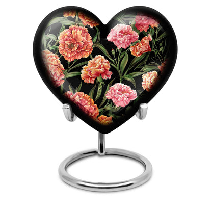 Purple Meadow Heart Urn for human ashes