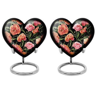 Purple Meadow Heart Urn for human ashes