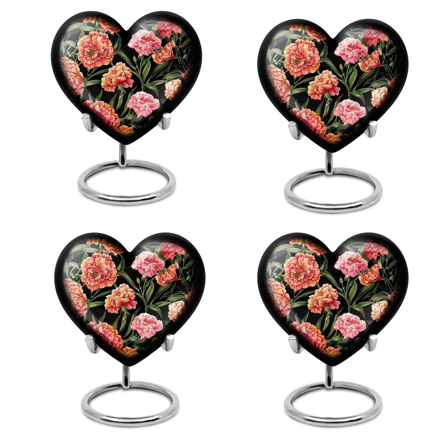Purple Meadow Heart Urn for human ashes