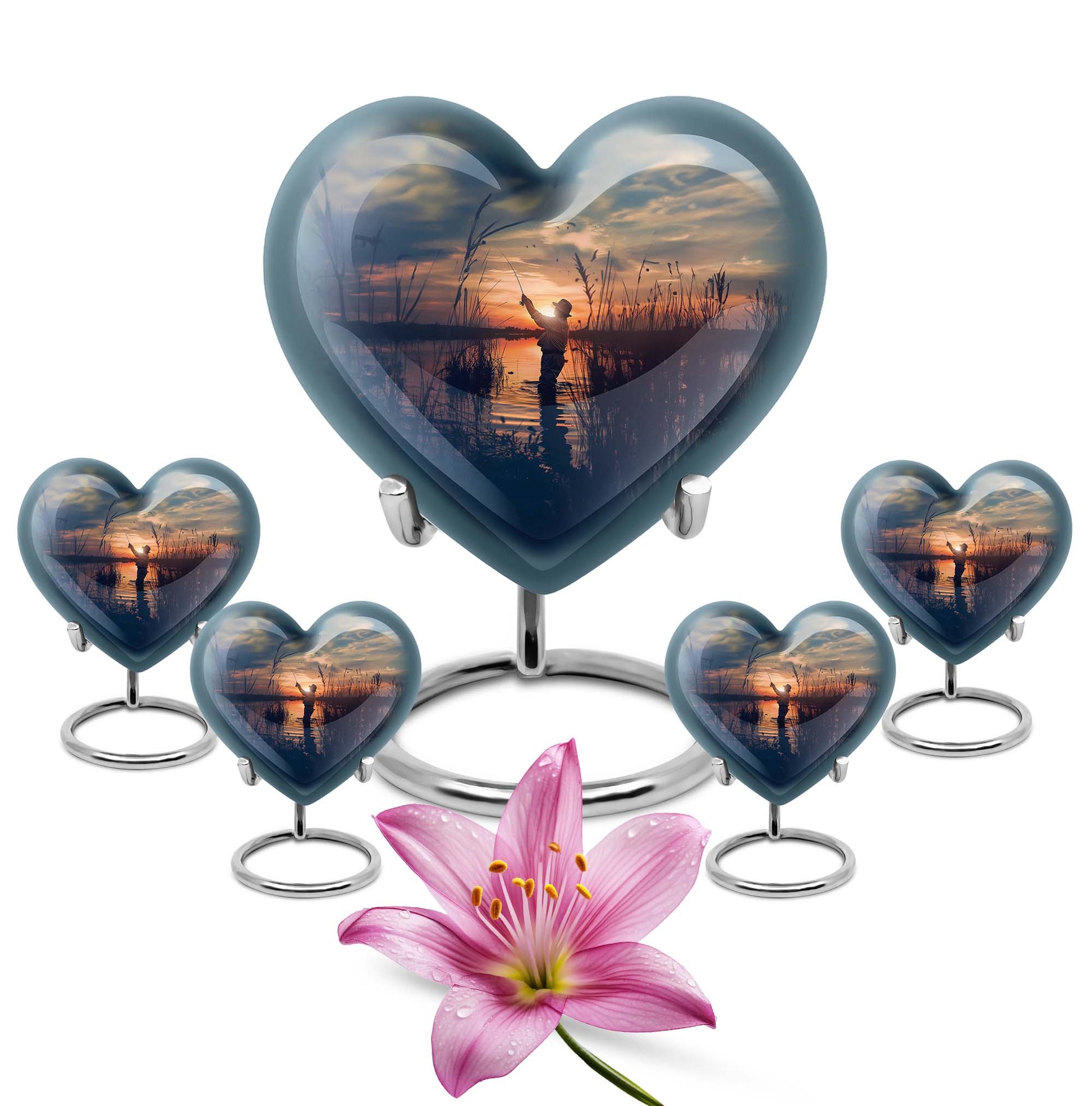 Father Fishing Funeral Urns - Urns For Human Ashes Dad