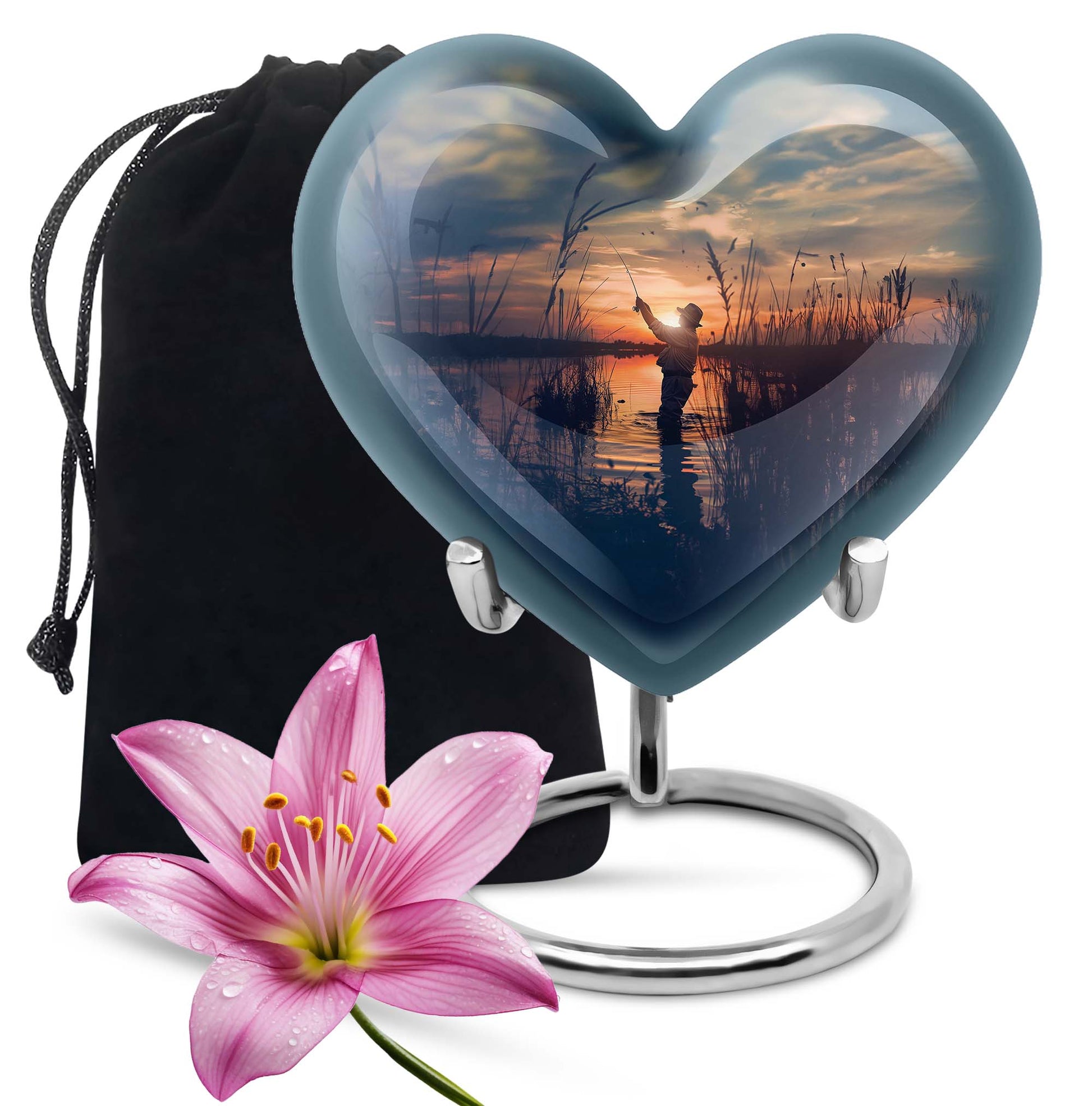 Fishing Memorial Urn For Dad – Cremation Urn for Fisherman’s Ashes