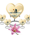 heart-shaped urn for father-son fishing memories