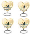 heart-shaped urn for father-son fishing memories