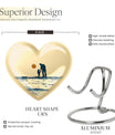 heart-shaped urn for father-son fishing memories