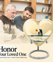 heart-shaped urn for father-son fishing memories
