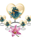 Father son fishing heart urn