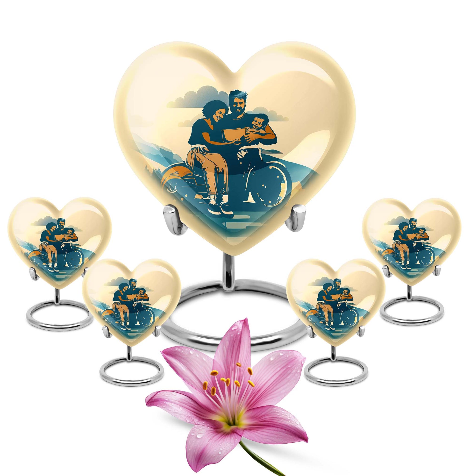 Decorative Funeral Urns For Beautiful Family - Large Cremation Urns