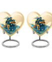 Father son fishing heart urn