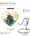Father son fishing heart urn
