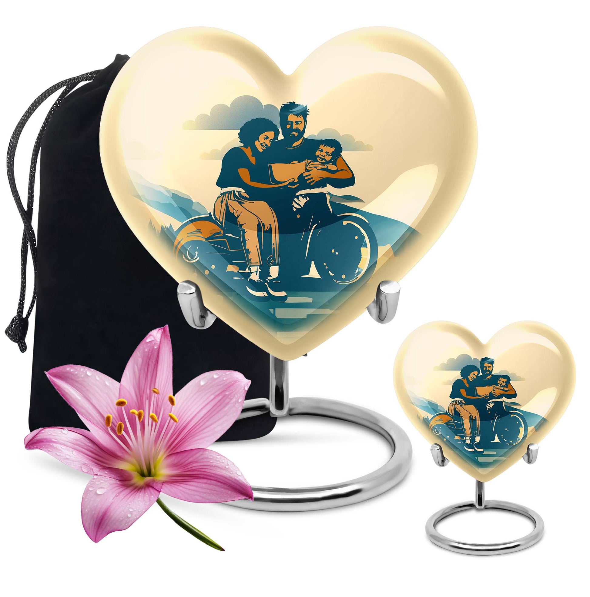 Decorative Funeral Urns For Beautiful Family - Large Cremation Urns