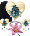 Father son fishing heart urn