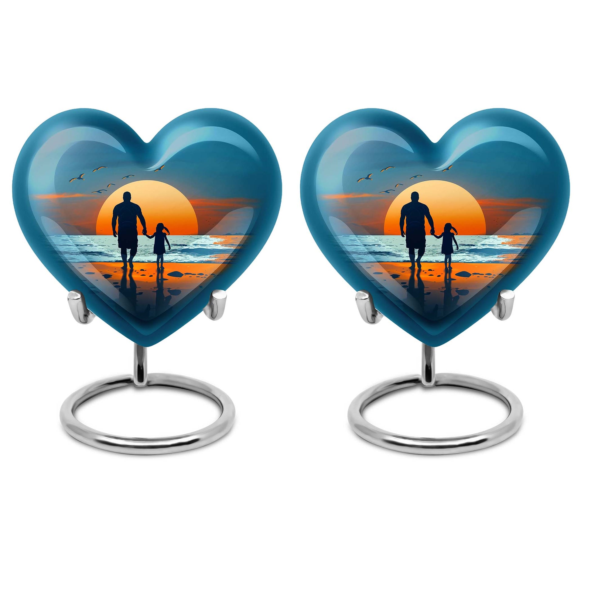 Memorial Father Daughter Urn For Burial Ashes - Cremation Urns Large