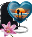 Purple meadow themed heart urn