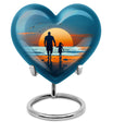Purple meadow themed heart urn