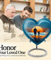 Purple meadow themed heart urn
