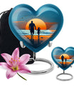 Purple meadow themed heart urn