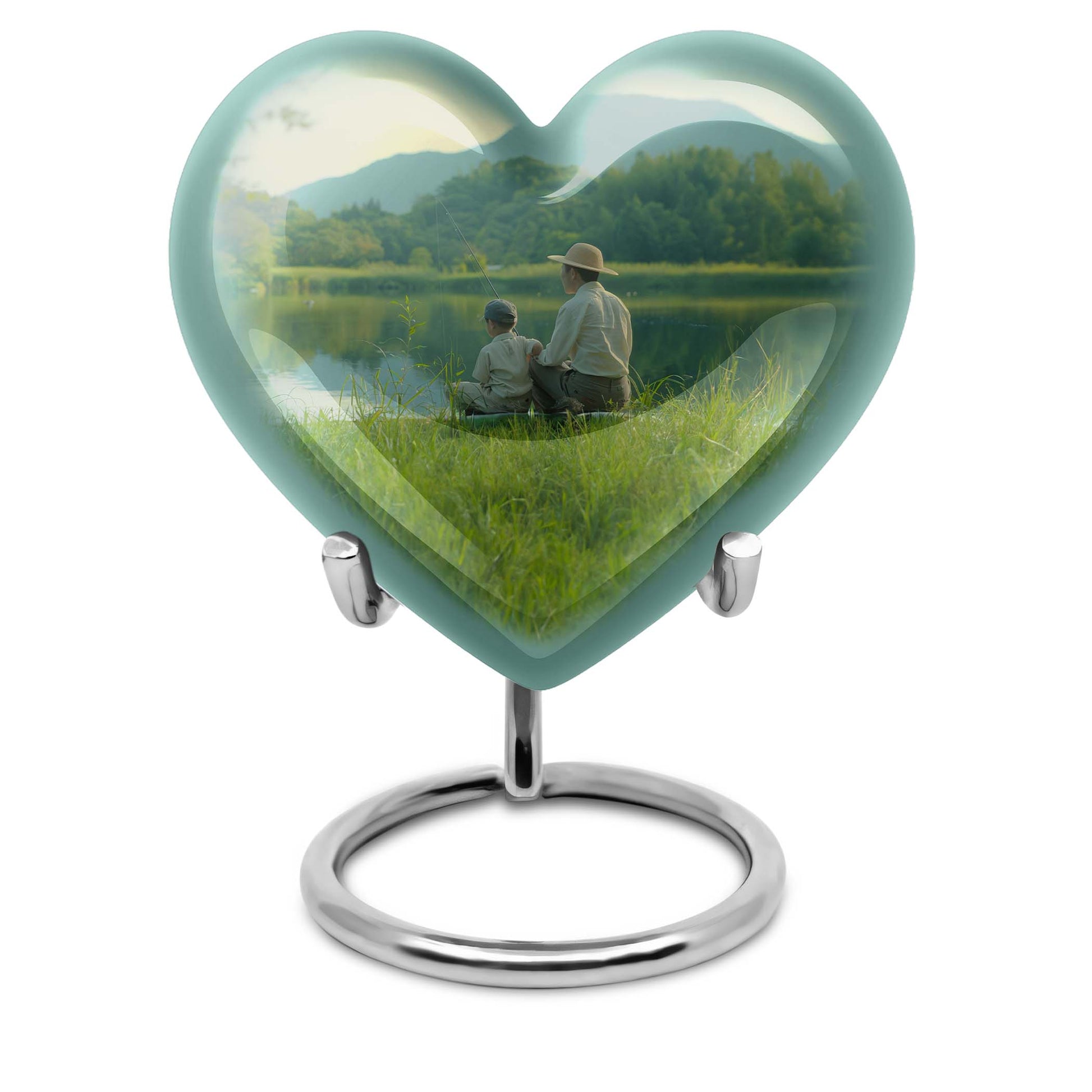 Father Son Fishing Memorial Urns - Beautiful Burial Urns For Ashes
