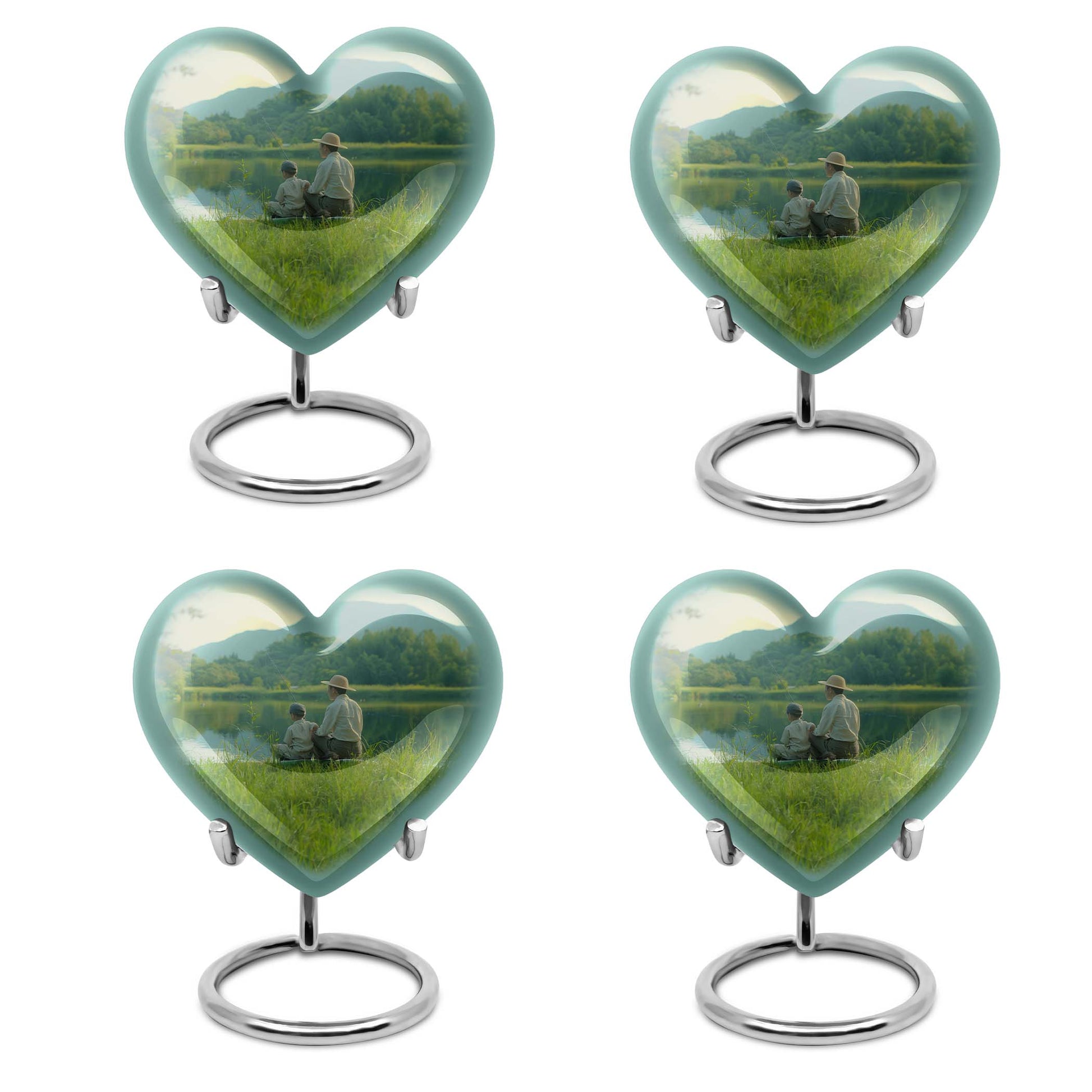 Father Son Fishing Memorial Urns - Beautiful Burial Urns For Ashes