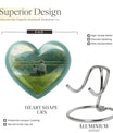 10 inch Heart Urn, father son fishing theme for a memorial burial
