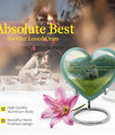 10 inch Heart Urn, father son fishing theme for a memorial burial