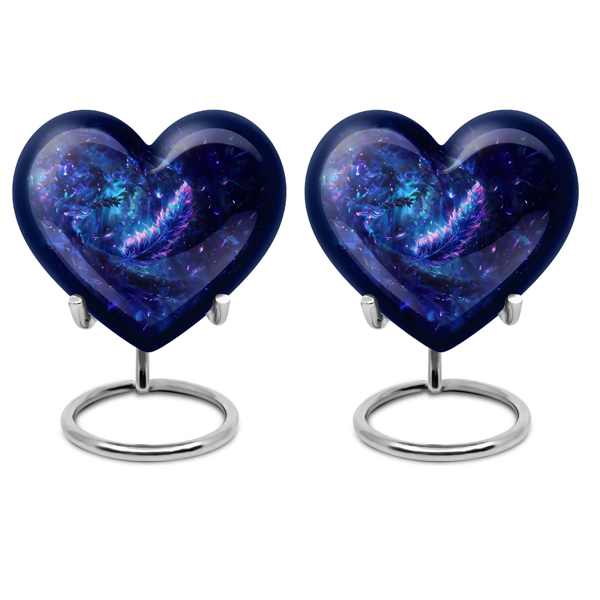 Feather Decorative Memorial Urns - Large Funeral Urn For Women