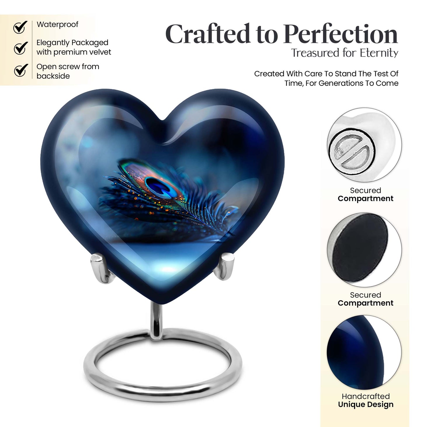 Heart Urn feather urn