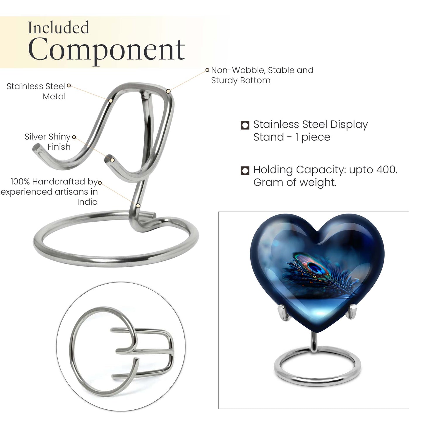 Heart Urn feather urn
