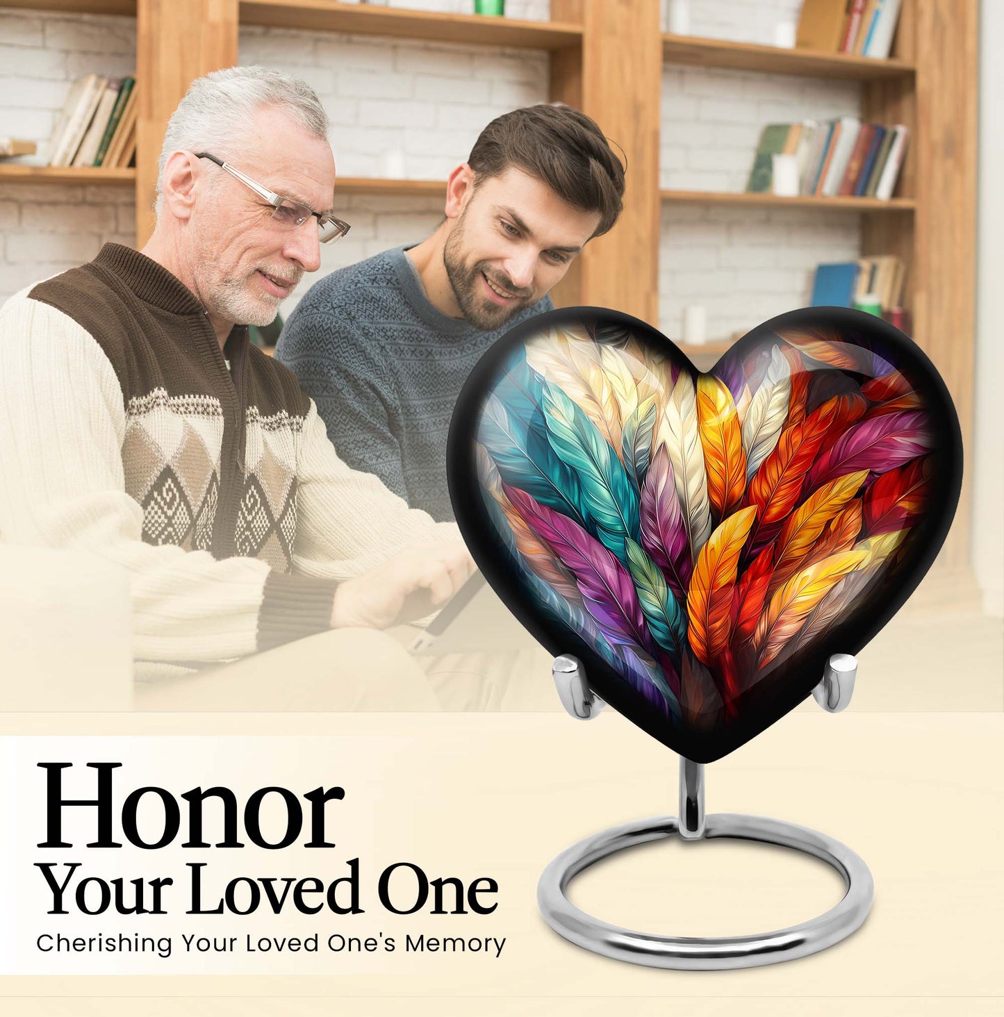 10-inch Heart Urn for human ashes 