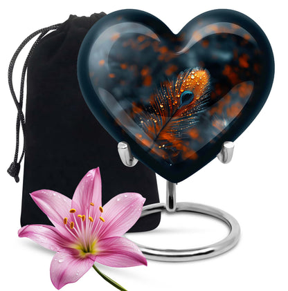 Purple Meadow themed Heart Urn,