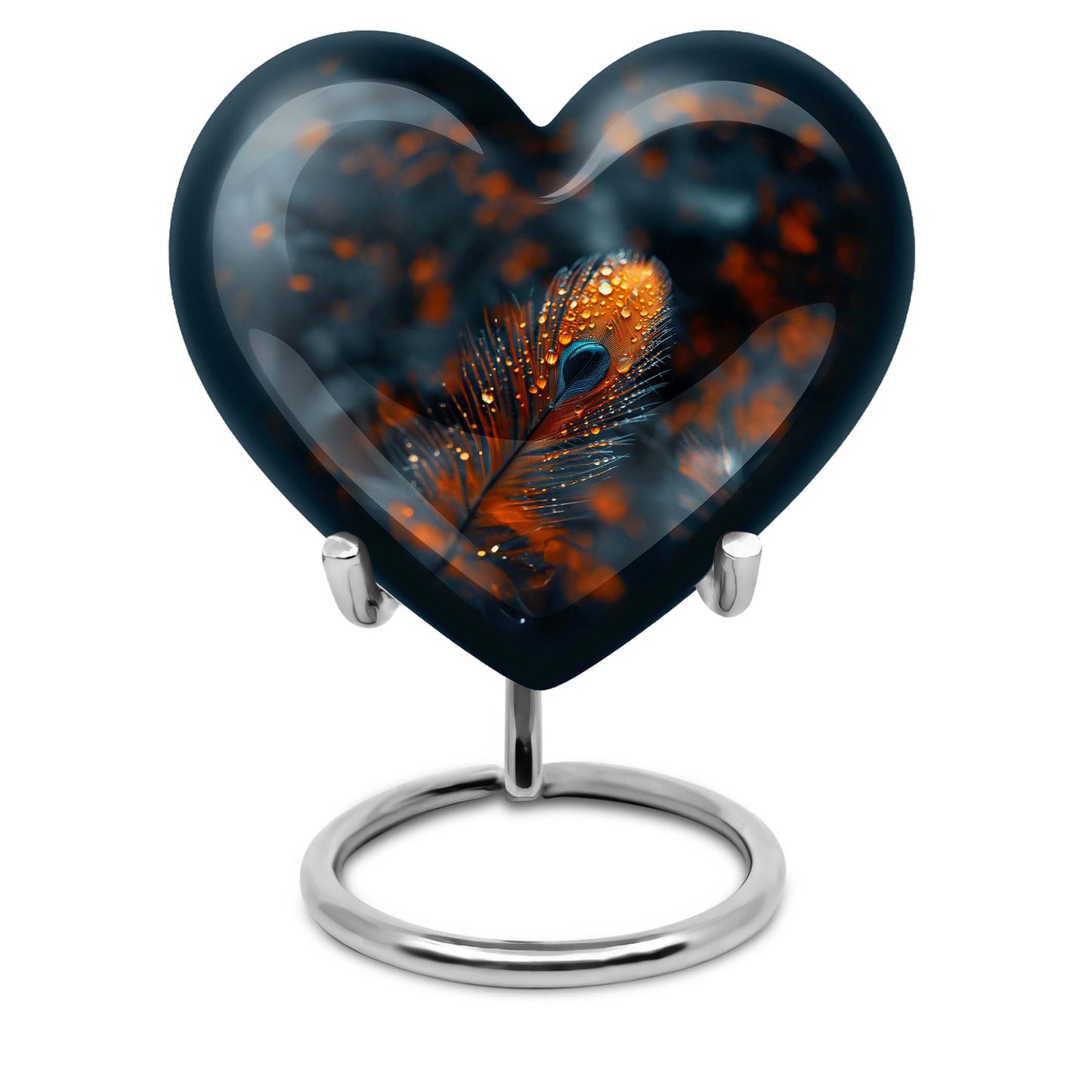 Purple Meadow themed Heart Urn,