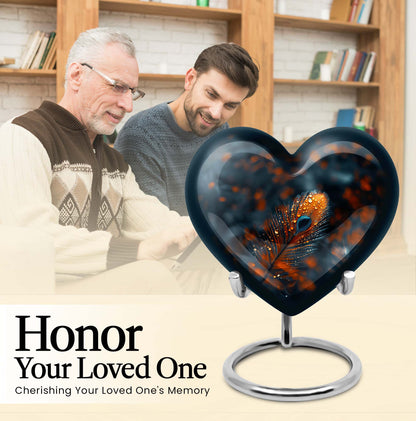 Purple Meadow themed Heart Urn,