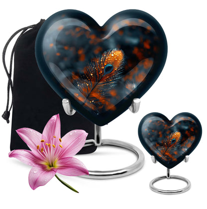 Purple Meadow themed Heart Urn,