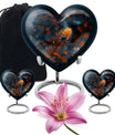Purple Meadow themed Heart Urn,