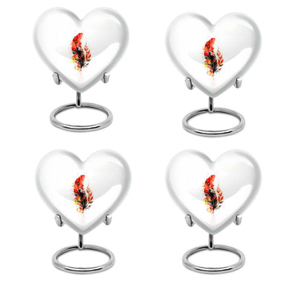 feather heart urn