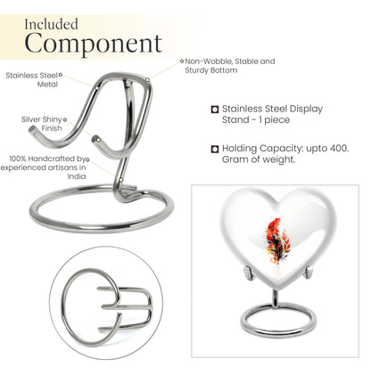 feather heart urn