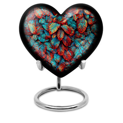 heart shaped feather urn